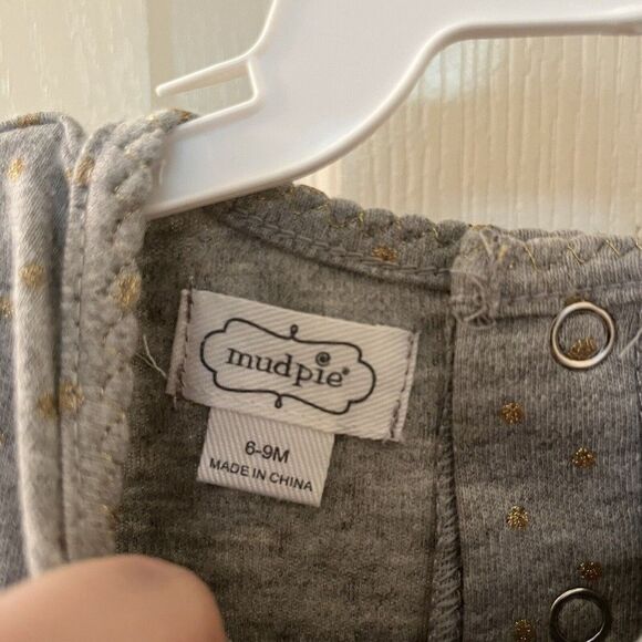 Mud Pie Baby Girl Halloween Pumpkin One Piece Romper Jumpsuit 6-9 Months NWT - Picture 6 of 10